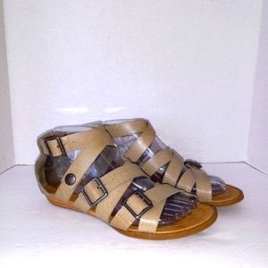 Blowfish strappy ankle sandal taupe/ beige color size 6